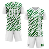 custom soccer set jersey kids adults personalized soccer green