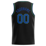 Custom Stitched Basketball Jersey for Men, Women And Kids Black-Blue-Teal