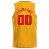 Custom Stitched Basketball Jersey for Men, Women And Kids Yellow-Red-Navy