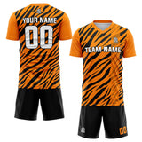 custom soccer set jersey kids adults personalized soccer orange