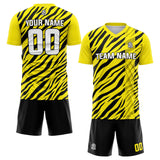 custom soccer set jersey kids adults personalized soccer yellow