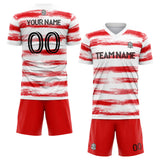 custom soccer set jersey kids adults personalized soccer red