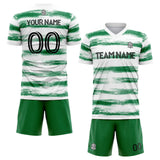 custom soccer set jersey kids adults personalized soccer green