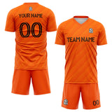 custom soccer set jersey kids adults personalized soccer orange