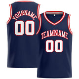 Custom Stitched Basketball Jersey for Men, Women And Kids Navy-White-Red