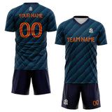 custom soccer set jersey kids adults personalized soccer navy