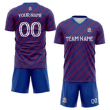 custom soccer set jersey kids adults personalized soccer royal