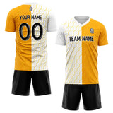 custom soccer set jersey kids adults personalized soccer yellow