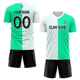 custom soccer set jersey kids adults personalized soccer green