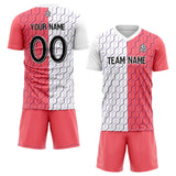 custom soccer set jersey kids adults personalized soccer red