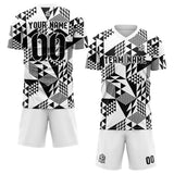 custom soccer set jersey kids adults personalized soccer white