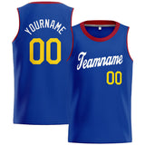 Custom Stitched Basketball Jersey for Men, Women And Kids Blue-White-Yellow-Red