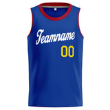 Custom Stitched Basketball Jersey for Men, Women And Kids Blue-White-Yellow-Red