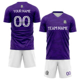 custom soccer set jersey kids adults personalized soccer purple