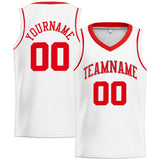 Custom Stitched Basketball Jersey for Men, Women And Kids White-Red