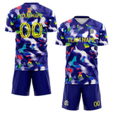 custom soccer set jersey kids adults personalized soccer navy