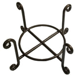 Wire Coaster Holder, Bronze, 4 Post Heavy Wire Scroll for 4" Round Coasters