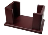 Coaster Holder, Wood, for 4" Round or Square Style Coasters, Dark Cherry Finish