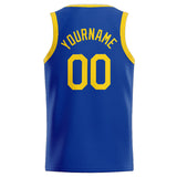 Custom Stitched Basketball Jersey for Men, Women And Kids Royal-Yellow-White