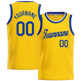 Custom Stitched Basketball Jersey for Men, Women And Kids Yellow-Royal-White