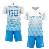 custom soccer set jersey kids adults personalized soccer white