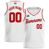 Custom Stitched Basketball Jersey for Men, Women  And Kids White-Red