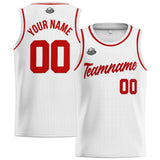 Custom Stitched Basketball Jersey for Men, Women  And Kids White-Red