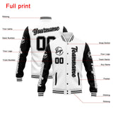 Custom Varsity Jacket Letterman jacket for Men, Women and Youth White Black