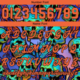 Custom Psychedelic Skeleton & Blue Orange Varsity Jacket for Men Women and Youth with Personalized Letterman Jacket