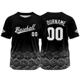 Custom Full Print Design Baseball Jersey rose-gray