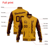 Custom Varsity Jacket Letterman jacket for Men, Women and Youth Gold Burgundy