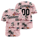 Custom Full Print Design Baseball Jersey pink