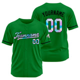 Custom Green Baseball Jersey Stitched Design Personalized Hip Hop Baseball Shirts