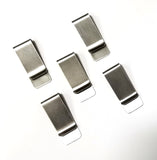 Lot of 5 Stainless Steel Money Clip Card Holder Metal Money Clip Card Holder USA