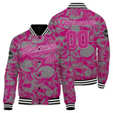 Custom  pink gray Varsity Jacket for Men Women and Youth with Personalized Letterman Jacket