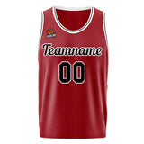 Custom Basketball Jersey Burgundy-Black