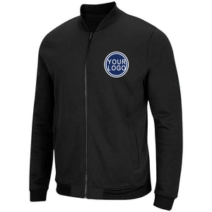 Custom Long Sleeve Windbreaker Jackets Uniform Printed Your Logo Name Number Black-Royal-White