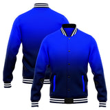 Custom Gradient Varsity Jacket Letterman jacket for Men, Women and Youth Royal Navy