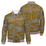 Custom brown gray Varsity Jacket for Men Women and Youth with Personalized Letterman Jacket