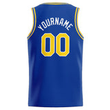 Custom Stitched Basketball Jersey for Men, Women And Kids Royal-Yellow-White