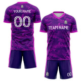 custom soccer set jersey kids adults personalized soccer purple