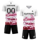 custom soccer set jersey kids adults personalized soccer red