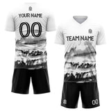 custom soccer set jersey kids adults personalized soccer black