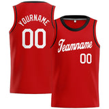 Custom Stitched Basketball Jersey for Men, Women And Kids Red-White-Black