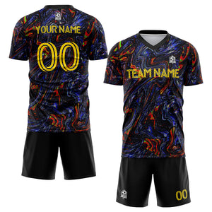 custom soccer set jersey kids adults personalized soccer black