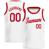 Custom Stitched Basketball Jersey for Men, Women And Kids White-Red