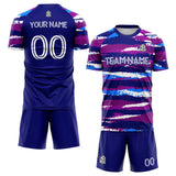 custom soccer set jersey kids adults personalized soccer purple