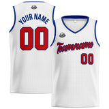 Custom Stitched Basketball Jersey for Men, Women  And Kids White-Red-Royal