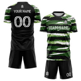 custom soccer set jersey kids adults personalized soccer black