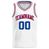 Custom Stitched Basketball Jersey for Men, Women And Kids White-Royal-Red